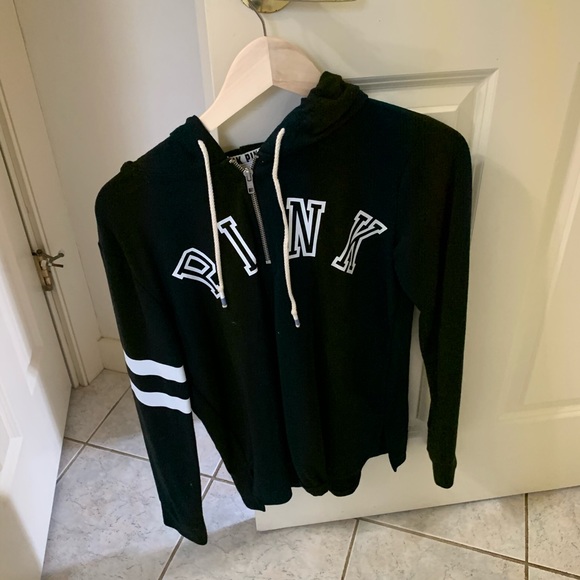 Tops - PINK 3/4 zip hoodie